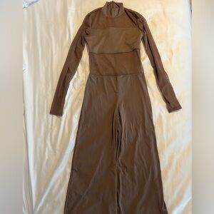 Balera Brown Long Sleeve Mesh jumpsuit dance costume